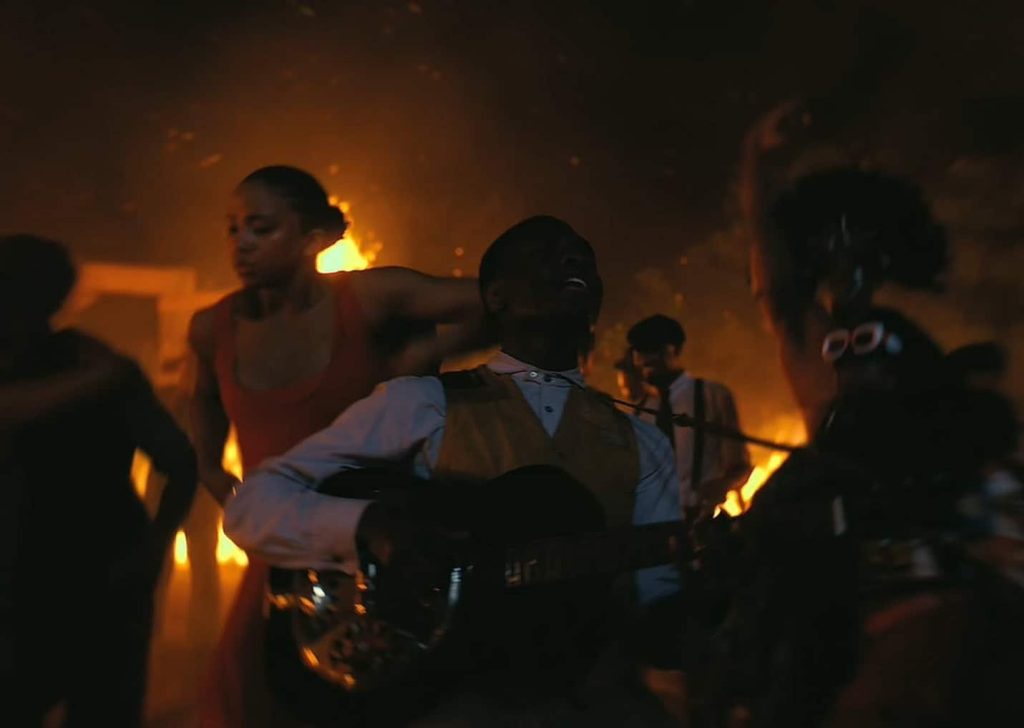 The Juke Joint burns down while Sammie loses himself in song.