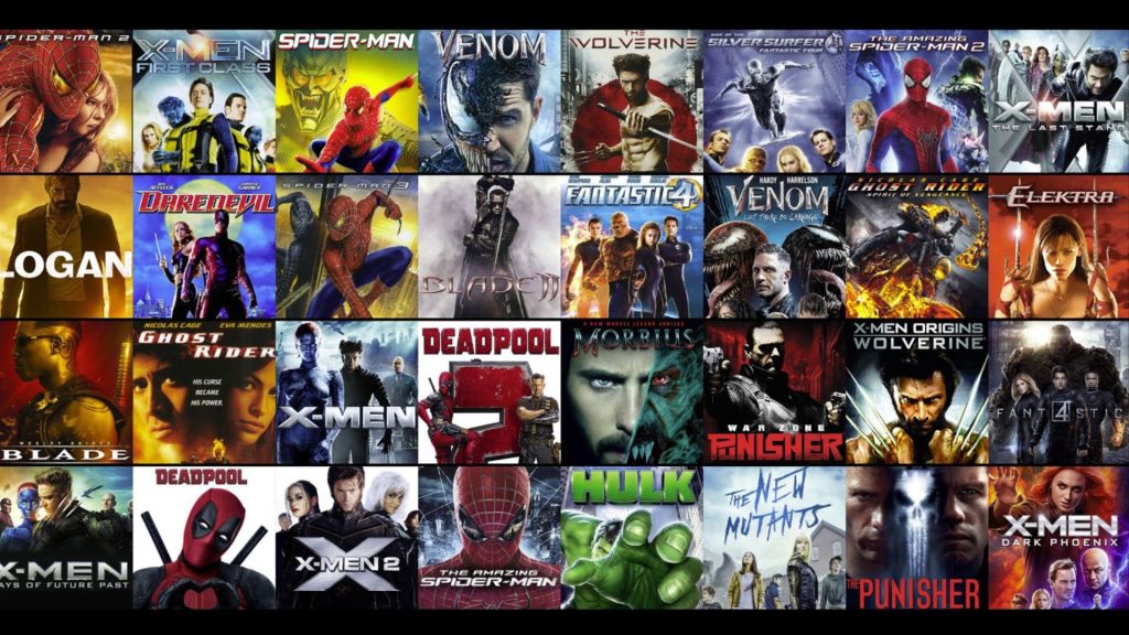 A compilation of all non-MCU Marvel films, including the old Spider-Man and X-men films, Deadpool, the Hulk, Blade, Punisher, Venom, and more.
